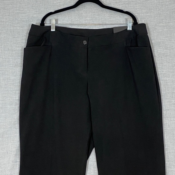 Lane Bryant Pants NEW Womens 18T Black Classic Trousers Tailored Stretch Pockets - Picture 2 of 14